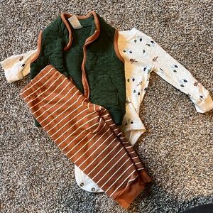 Carter's Quilted Vest Woodland Outfit
